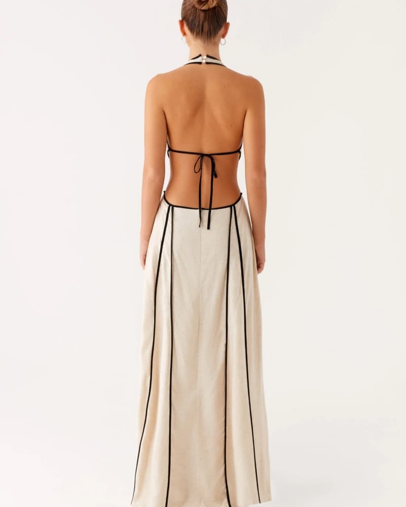 Peppermayo Sonnet Maxi Dress - Oatmeal - Image 3