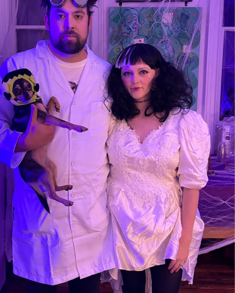 Shortened 80s Wedding Dress - Image 2