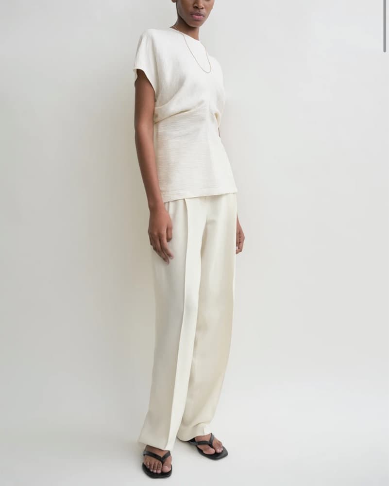 TOTEME Slouch Waist Silk Top - Image 3