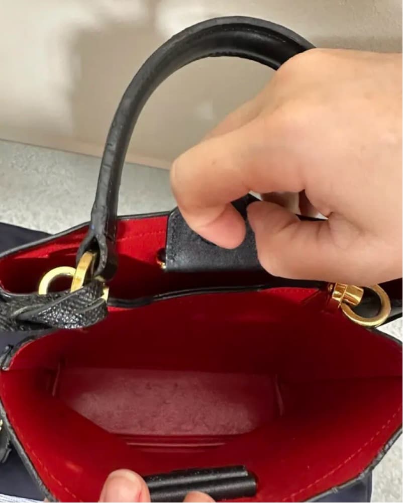 Prada Panier Black Leather Bag  - Image 3