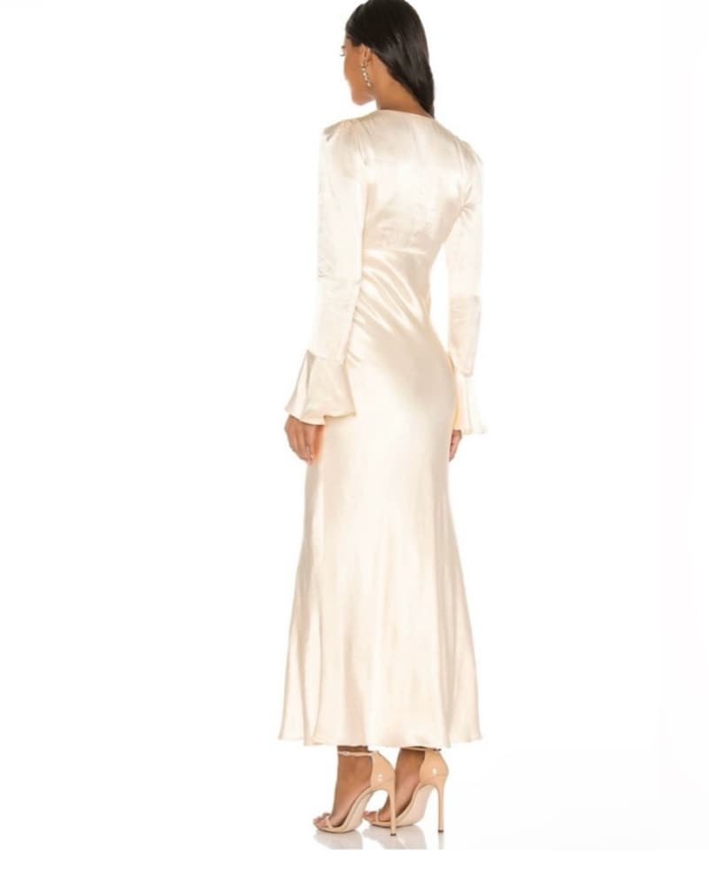 Shona Joy La Lune Midi Dress In Cream - Image 2