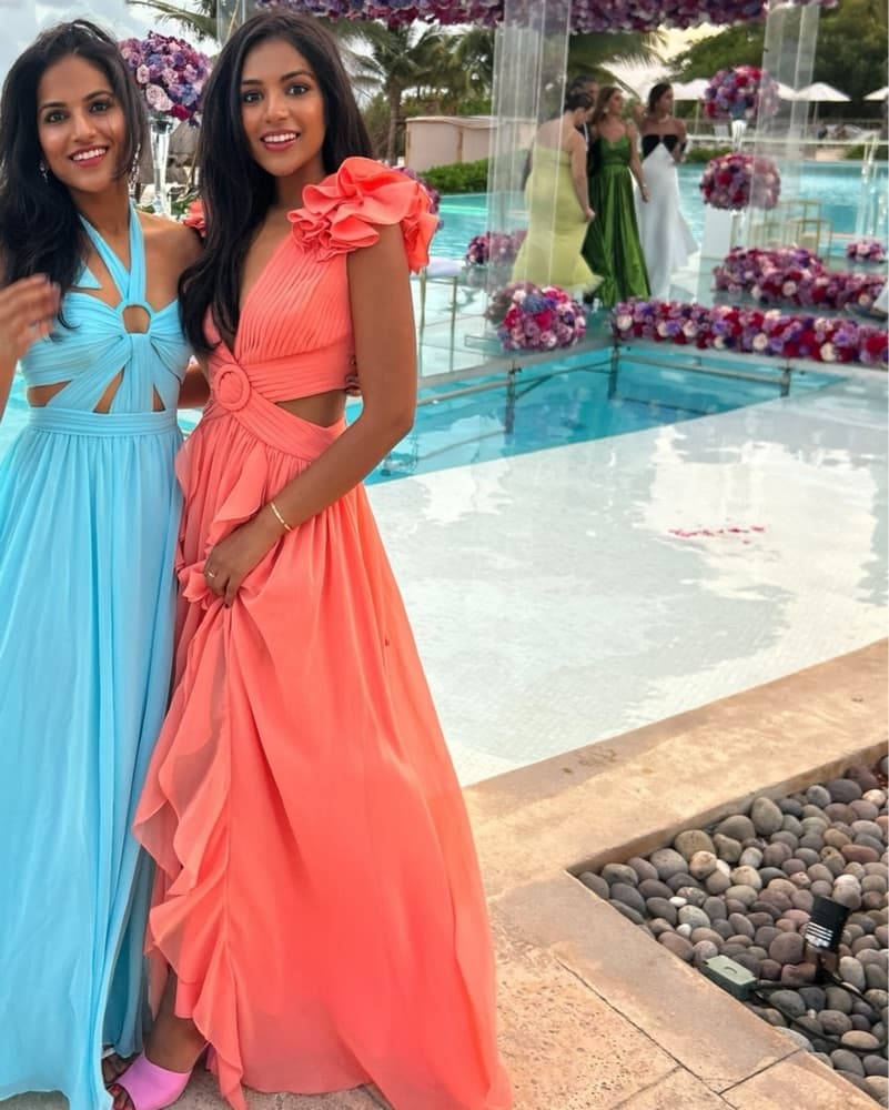 PAT BO Peach Radiant Ruffle Maxi Dress - Image 2