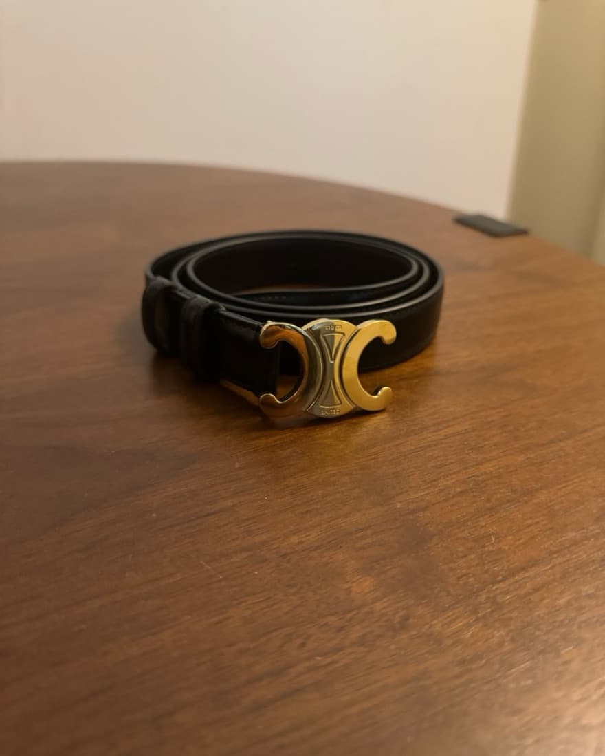 Celine Medium Triomphe Belt, Size 75 - Image 1