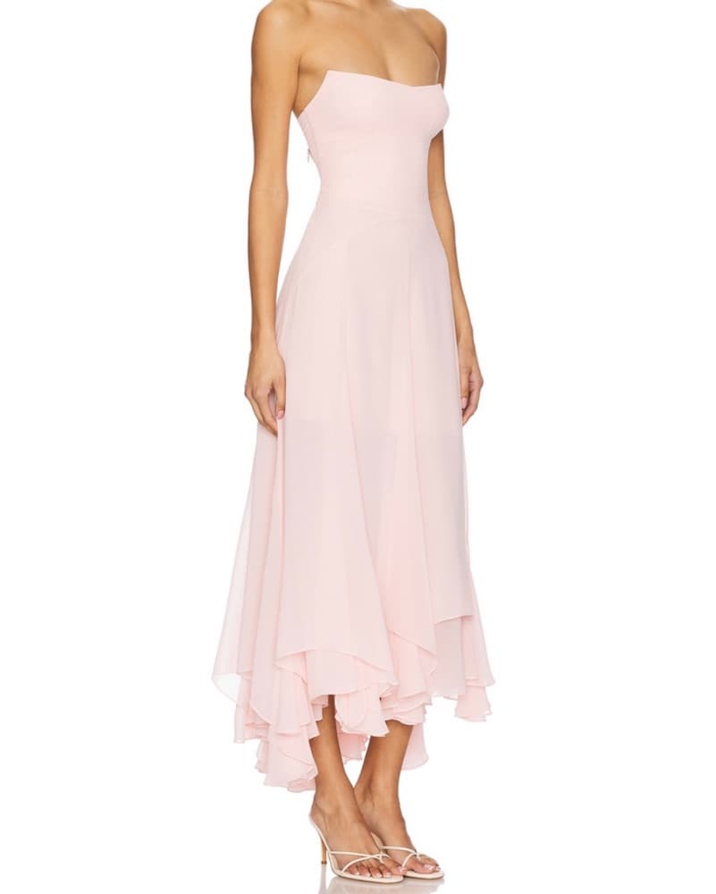 Monterey Dress - Blush Strapless Dress - Image 2