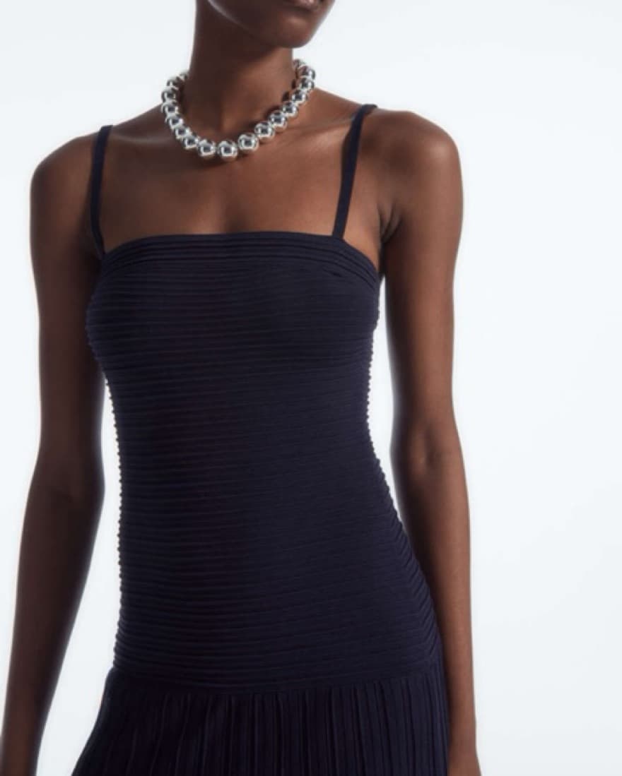 Cos Pleated Knitted Maxi Dress - Image 2