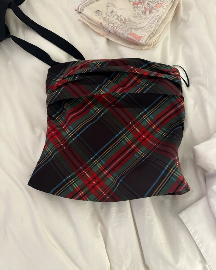 JCrew Collection Tartan Strapless Top - Image 1