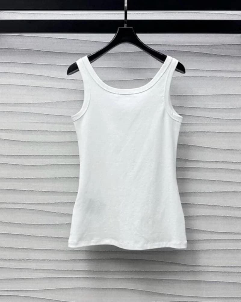 White Prada Tank Logo Official In S - Image 2