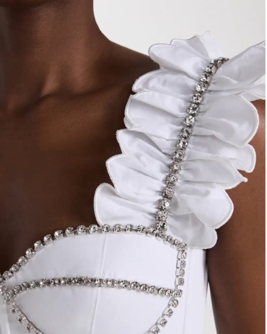 Area Ruffle Poplin Bustier Corset Top - Image 5