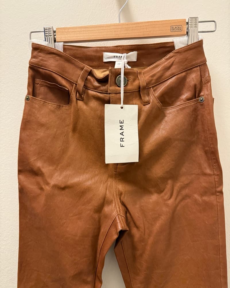 FRAME Le Crop Mini Boot Leather Pant - Image 5