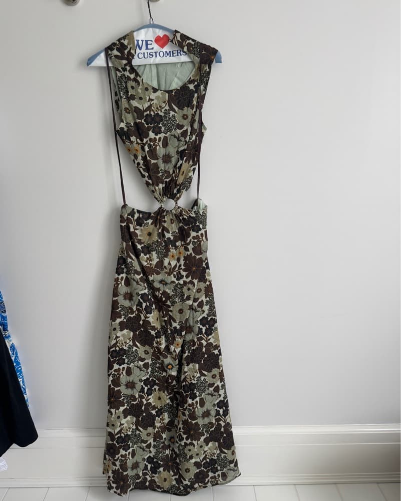 Floral Printed Halter Maxi Dress - Image 6