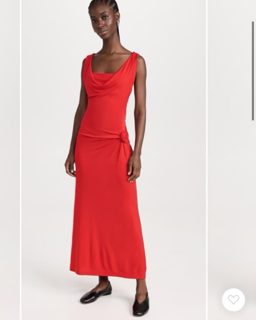 Sandy Liang Red Rossette Dress - Image 4
