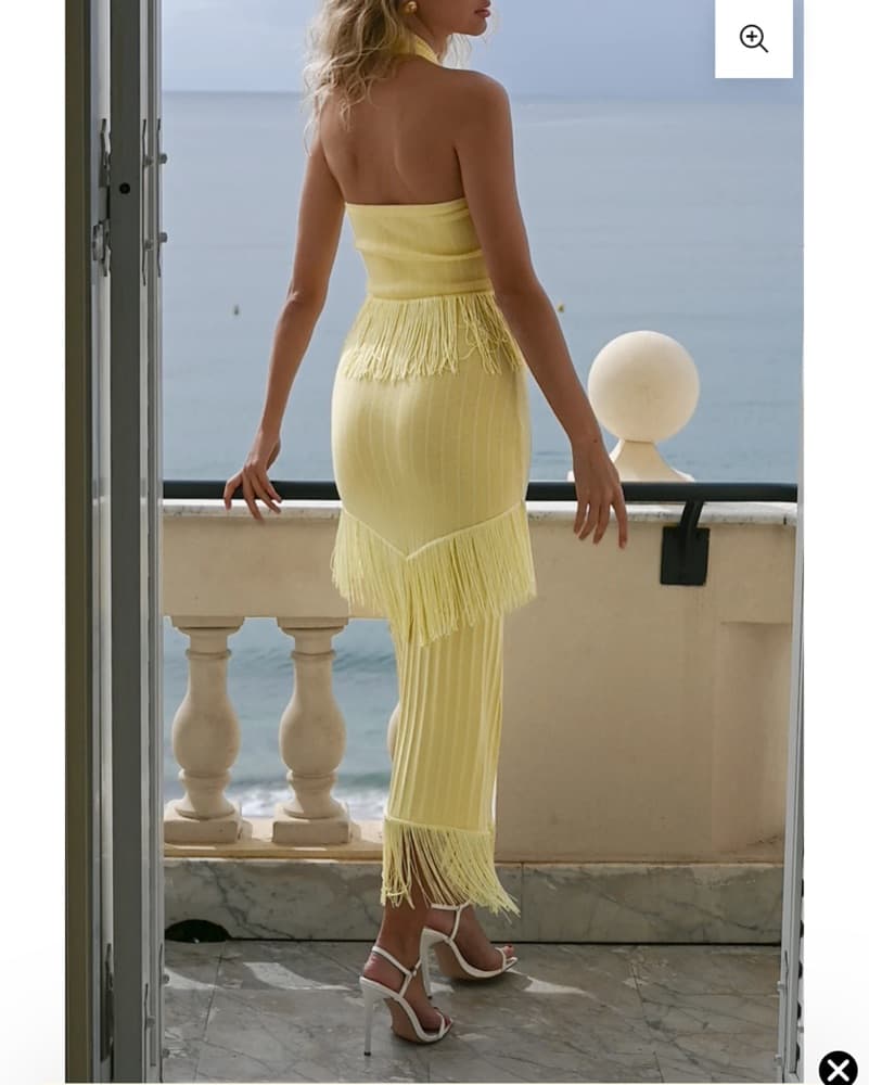 Yellow The Label Lana Fringe Dress  - Image 3