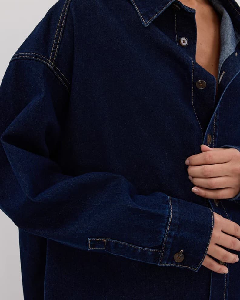 Dissh Oversized Denim Button Up Shirt - Image 2