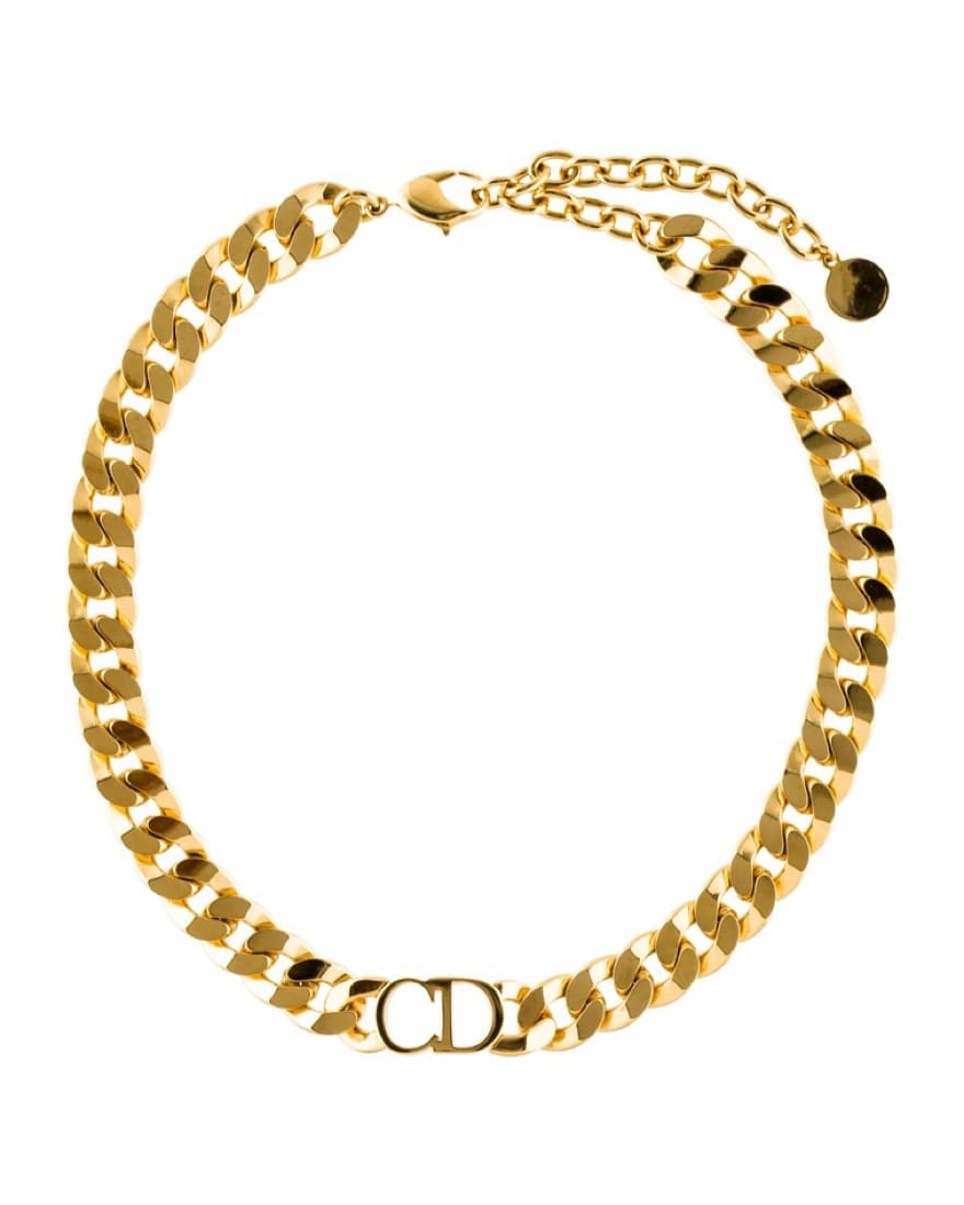 Christian Dior - Gold CD Necklace - Image 1