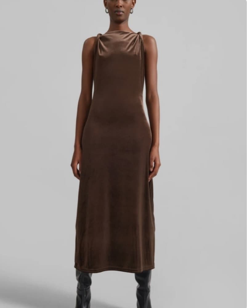Elegant Satin Maxi Dress - Image 1