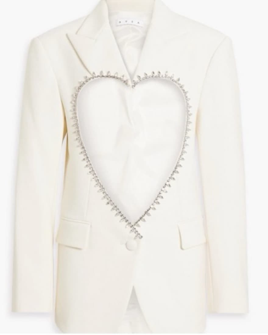 AREA heart cut out blazer - Image 1