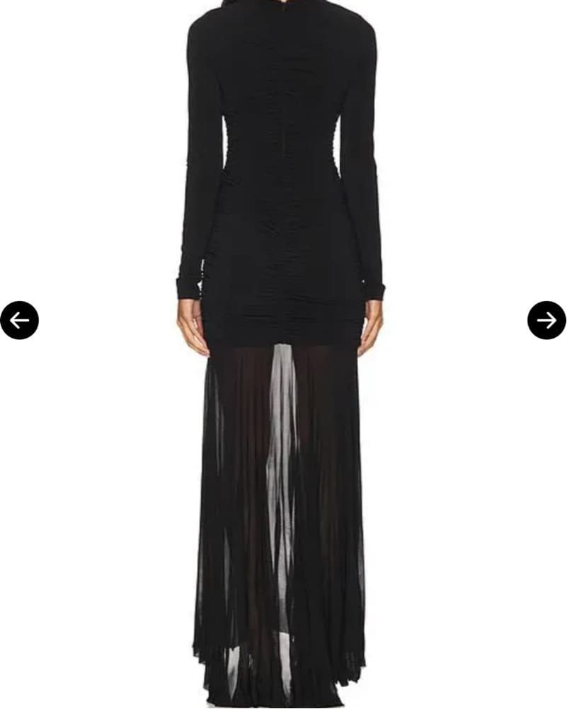 ALC Black Ruched Gown - Image 2