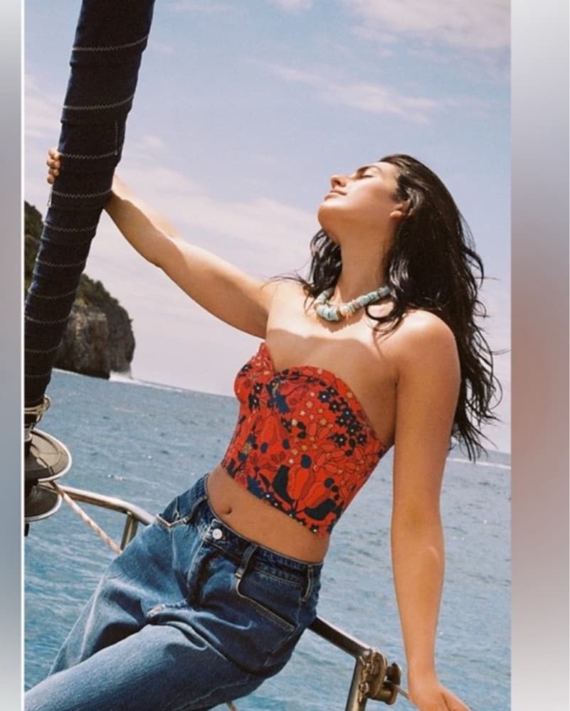 FARM Rio X Anthropologie Corset Top - Image 3