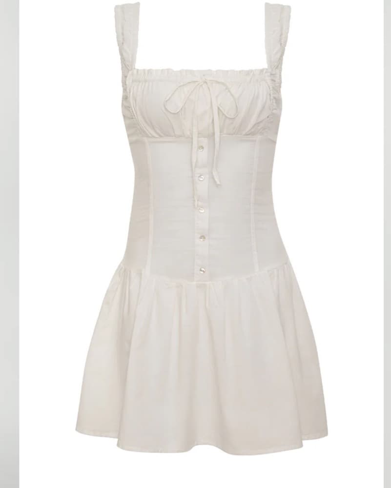 Frankies Bikinis White Mini Dress  - Image 1