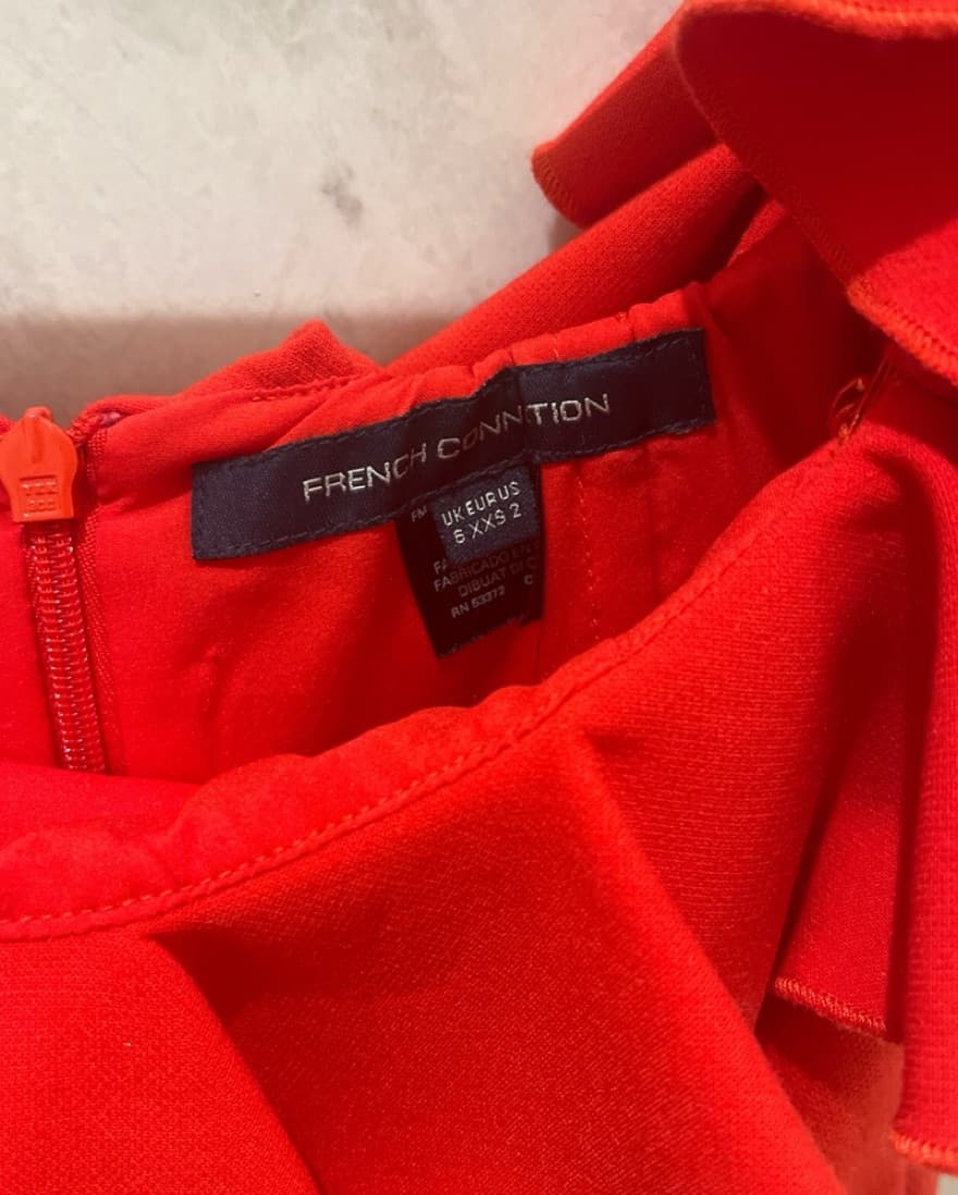 Red French Connection Mini A-Line Dress - Image 2