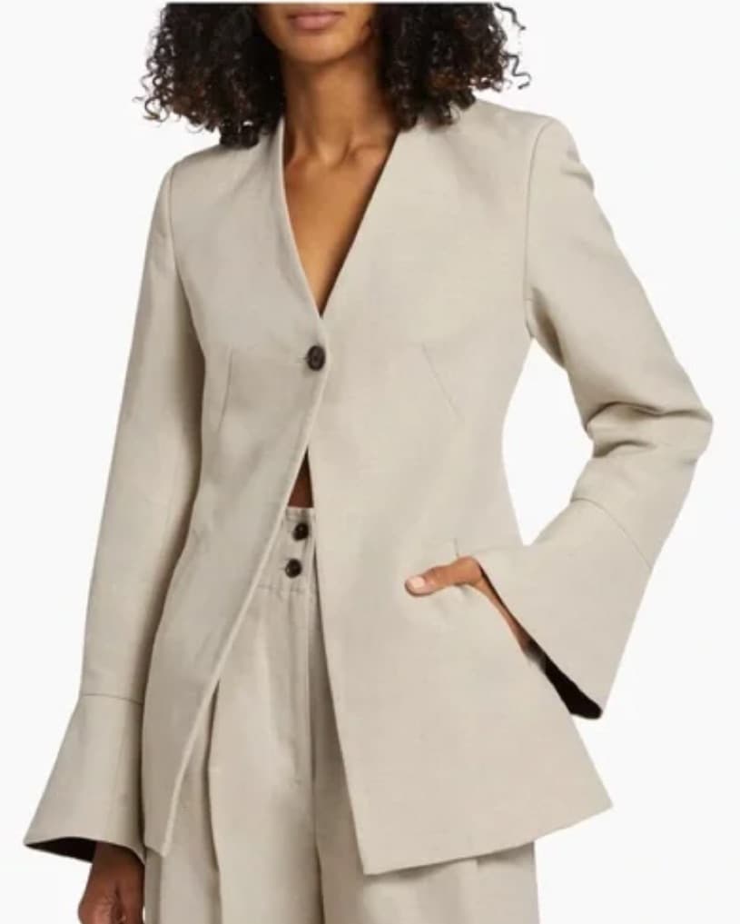 COS Peplum Cuff Linen Jacket Blazer  - Image 1