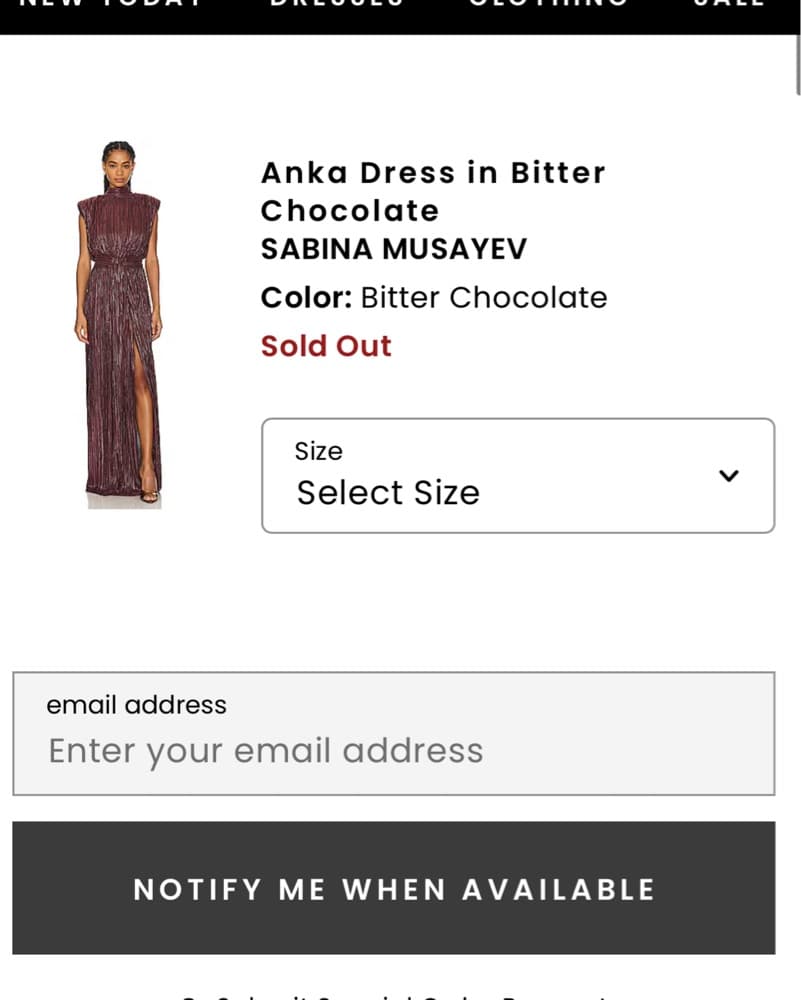 Sabina Musayev Anka Dress in Bitter Choc - Image 3