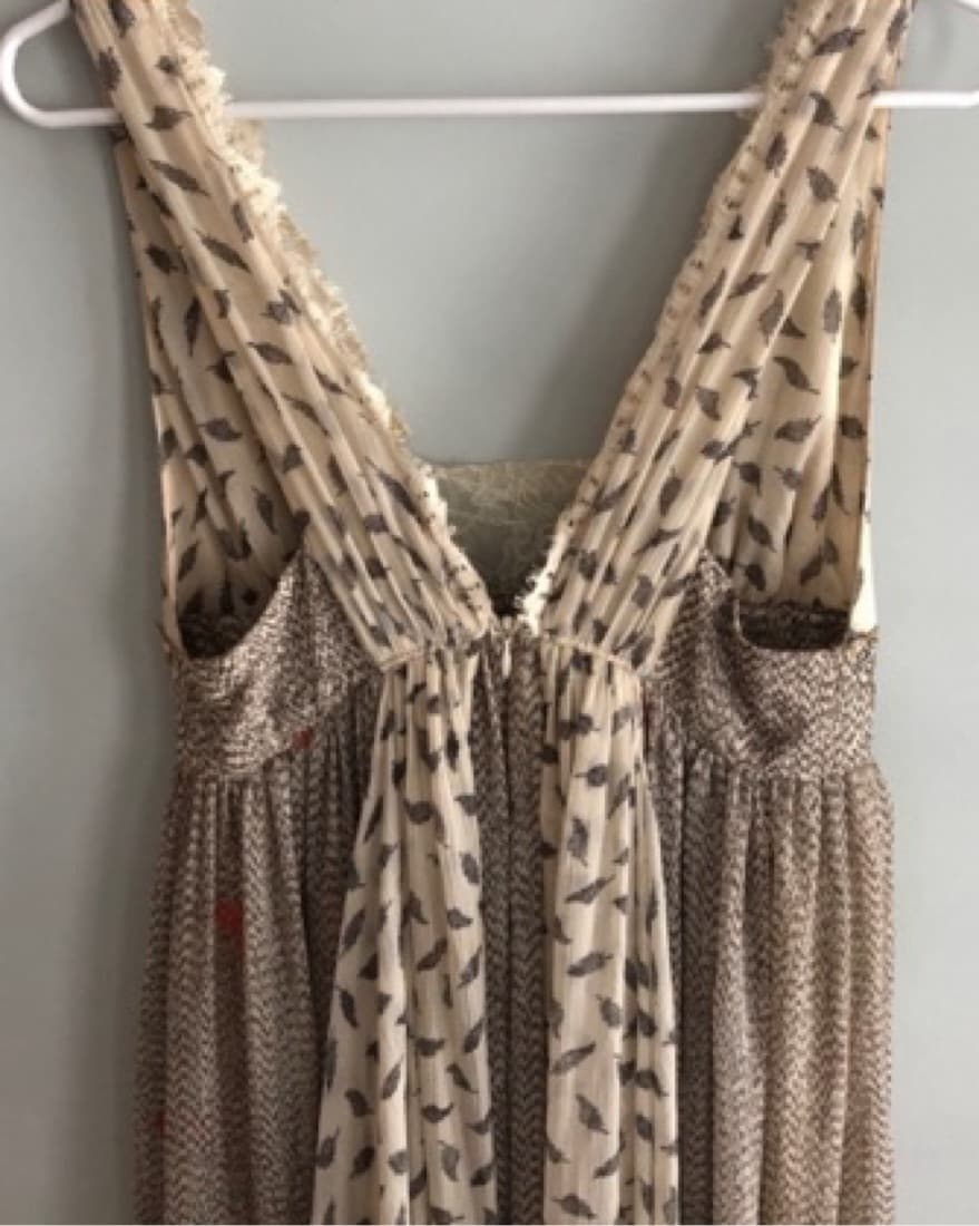 Free People Floral Gown With Metallic - Image 6
