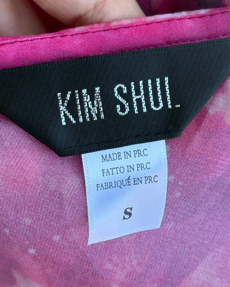 Kim Shui chiffon rose silk gown Sz small - Image 5