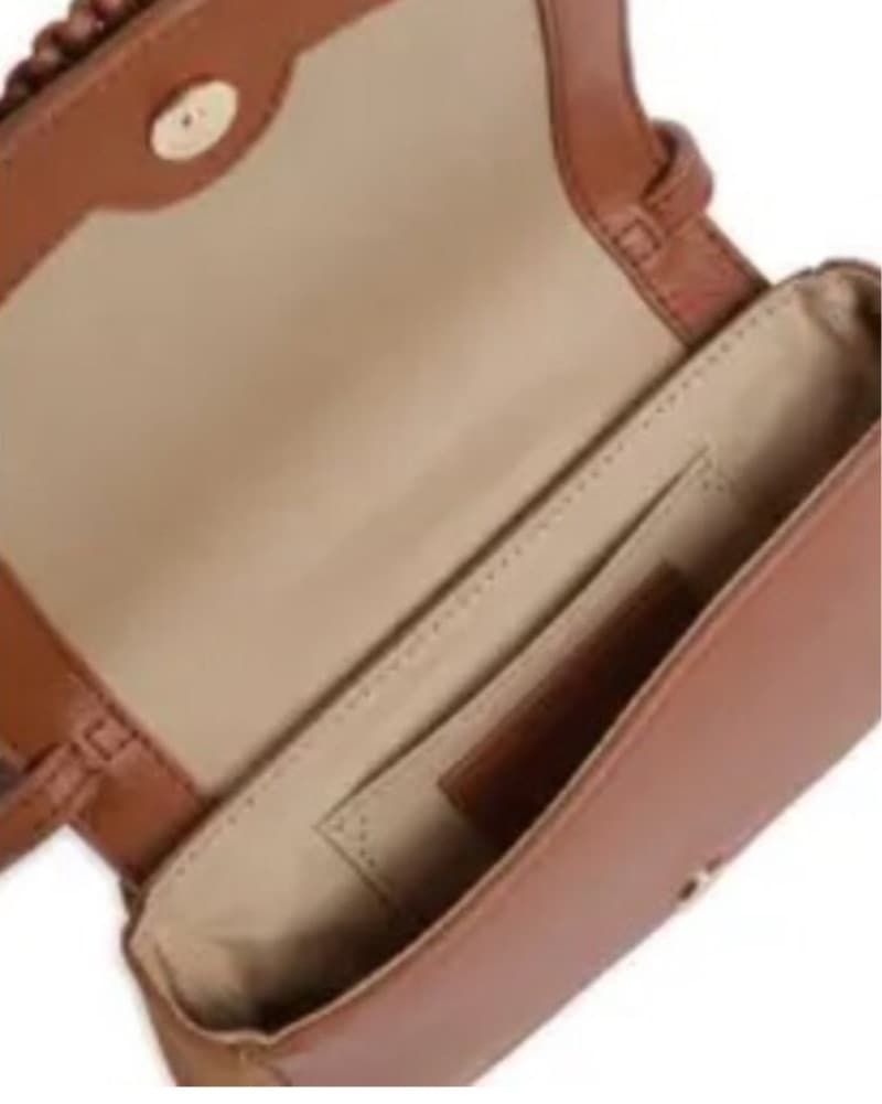Chloe Brown Suede Crossbody Bag - Image 3