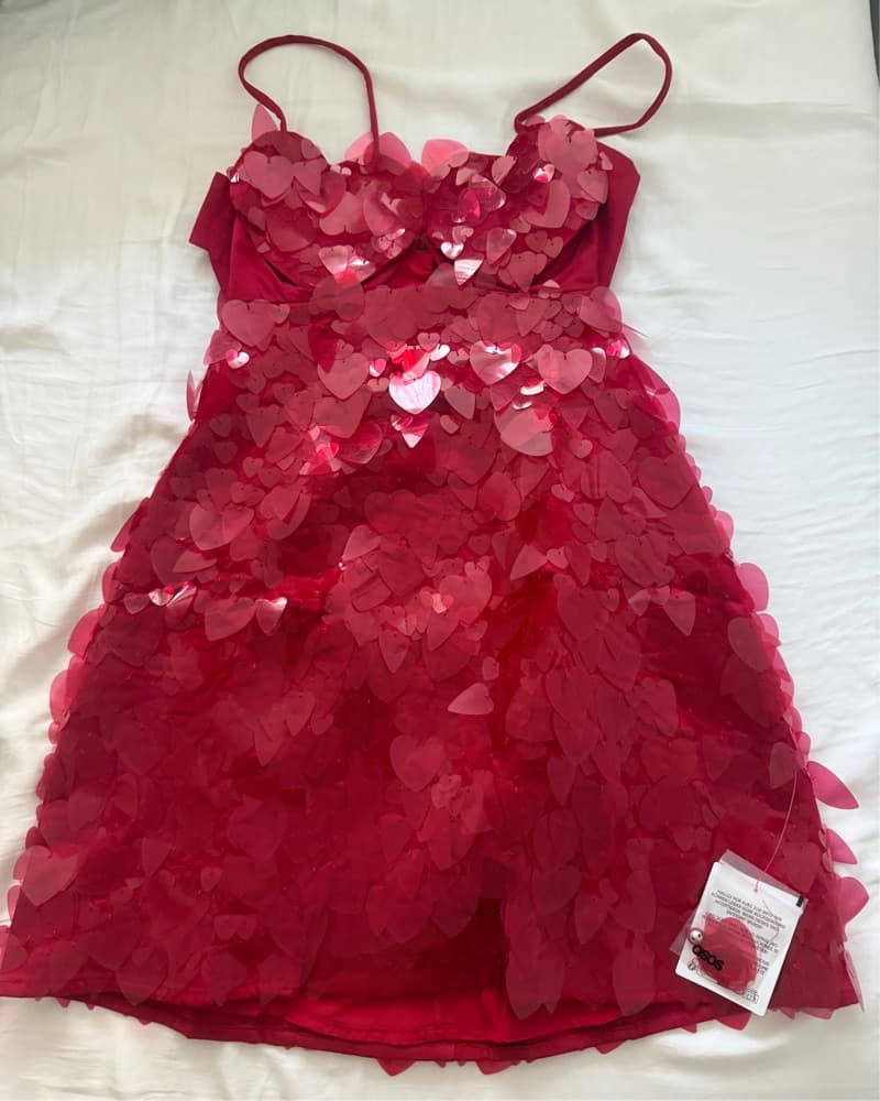 Heart Sequin Mini Dress - Image 5
