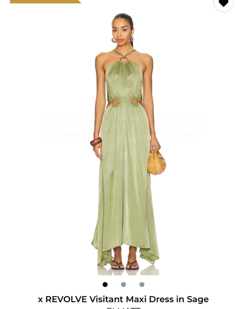 Elliatt Maxi Dress In Sage - Image 1