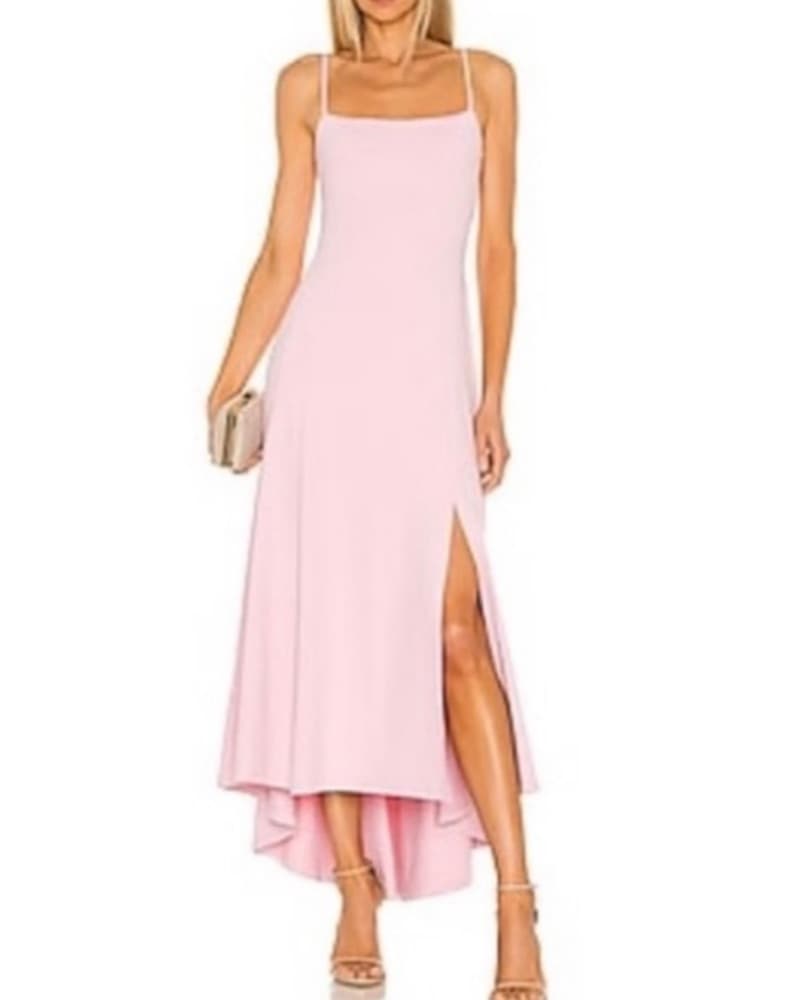 Elegant Sleeveless Pink Maxi Dress - Image 1