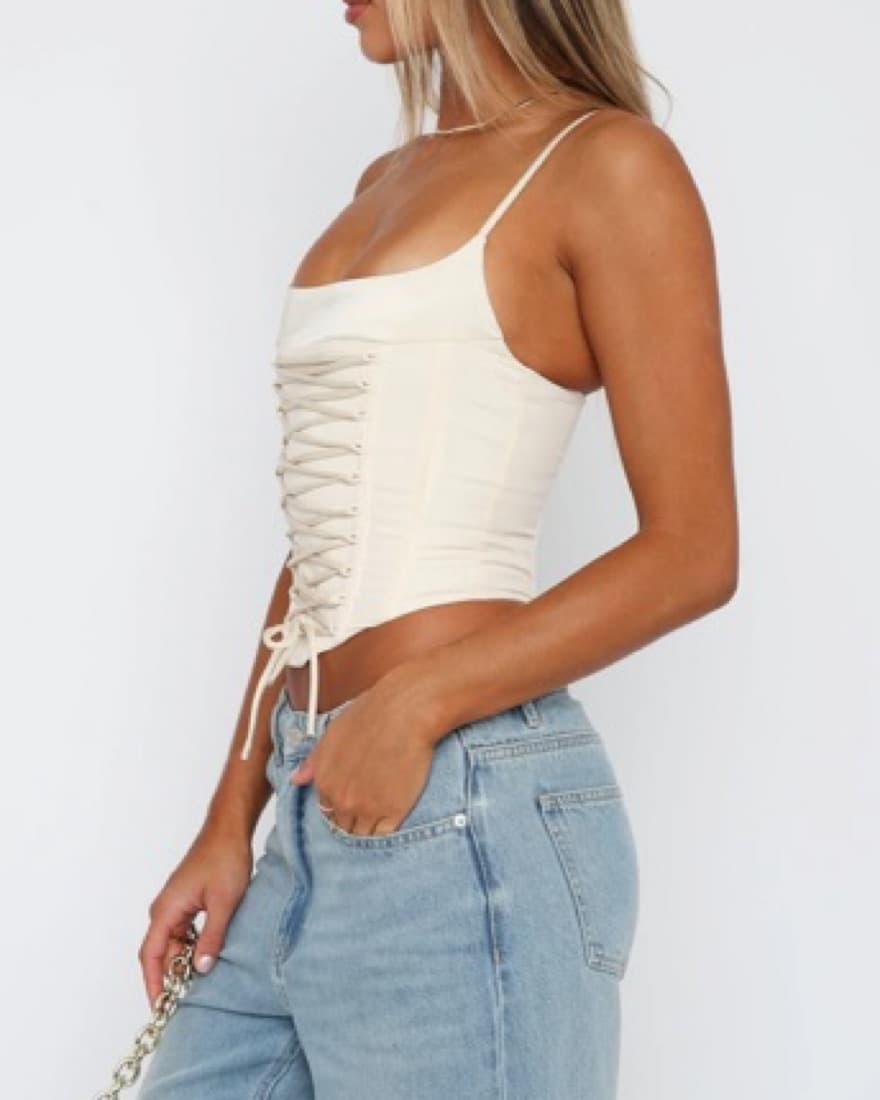 Cream Laced Corset - Image 2