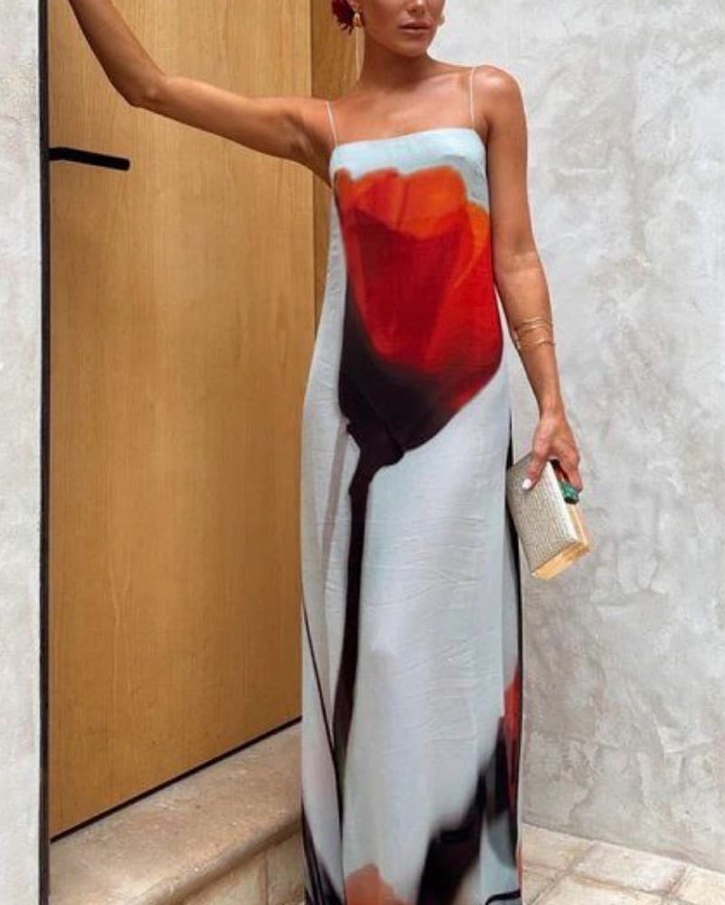 Vibrant Flower Maxi Dress - Image 2