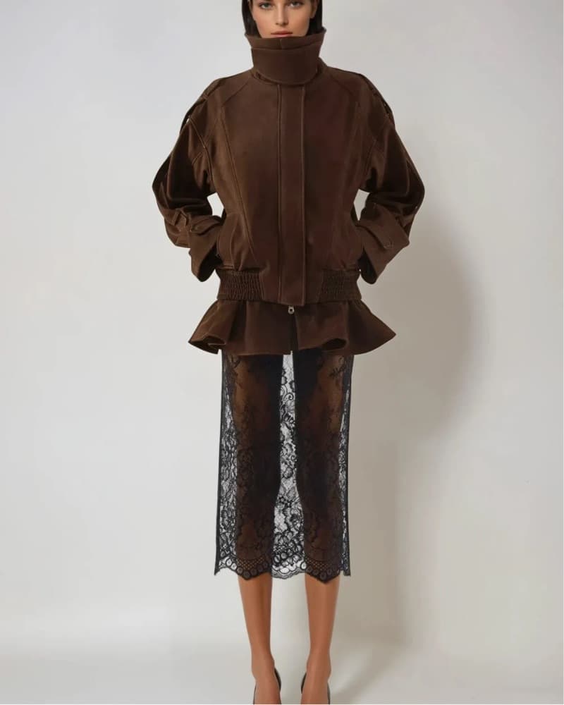 Diwata Funnel Neck Lace Skirt Set NWT - Image 1