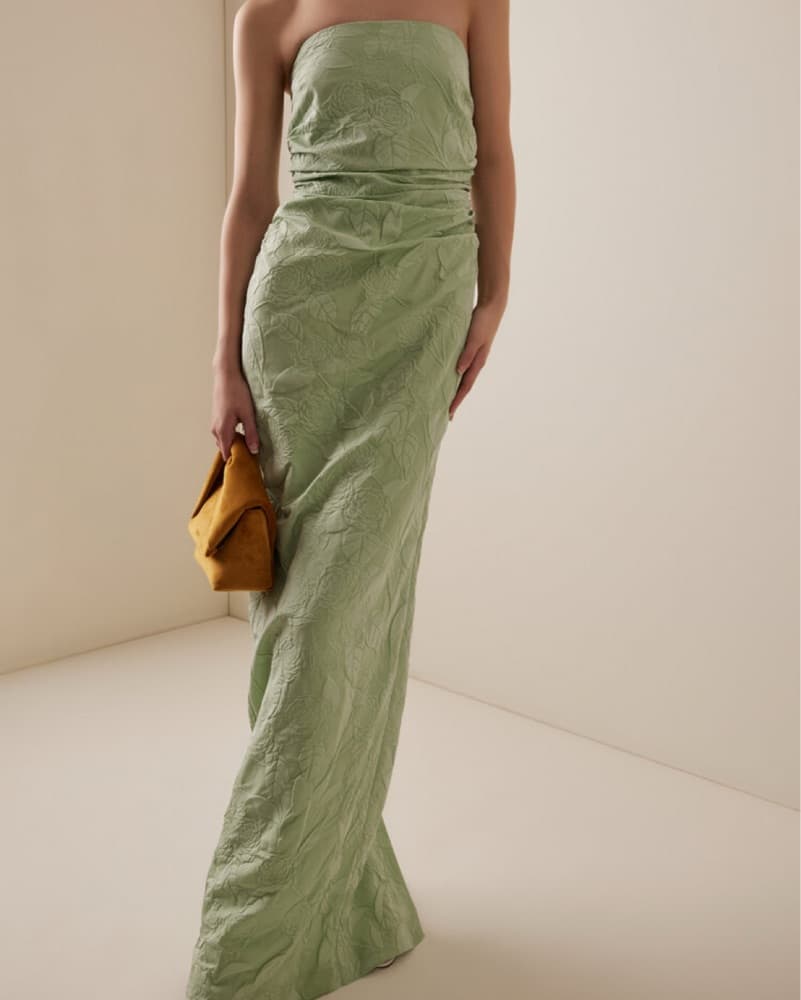 Bernadette Vera Strapless Jacquard Maxi - Image 1