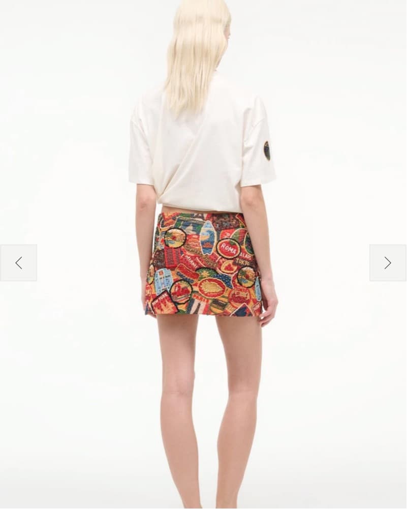 Vibrant and Eclectic Printed Mini Skirt - Image 2