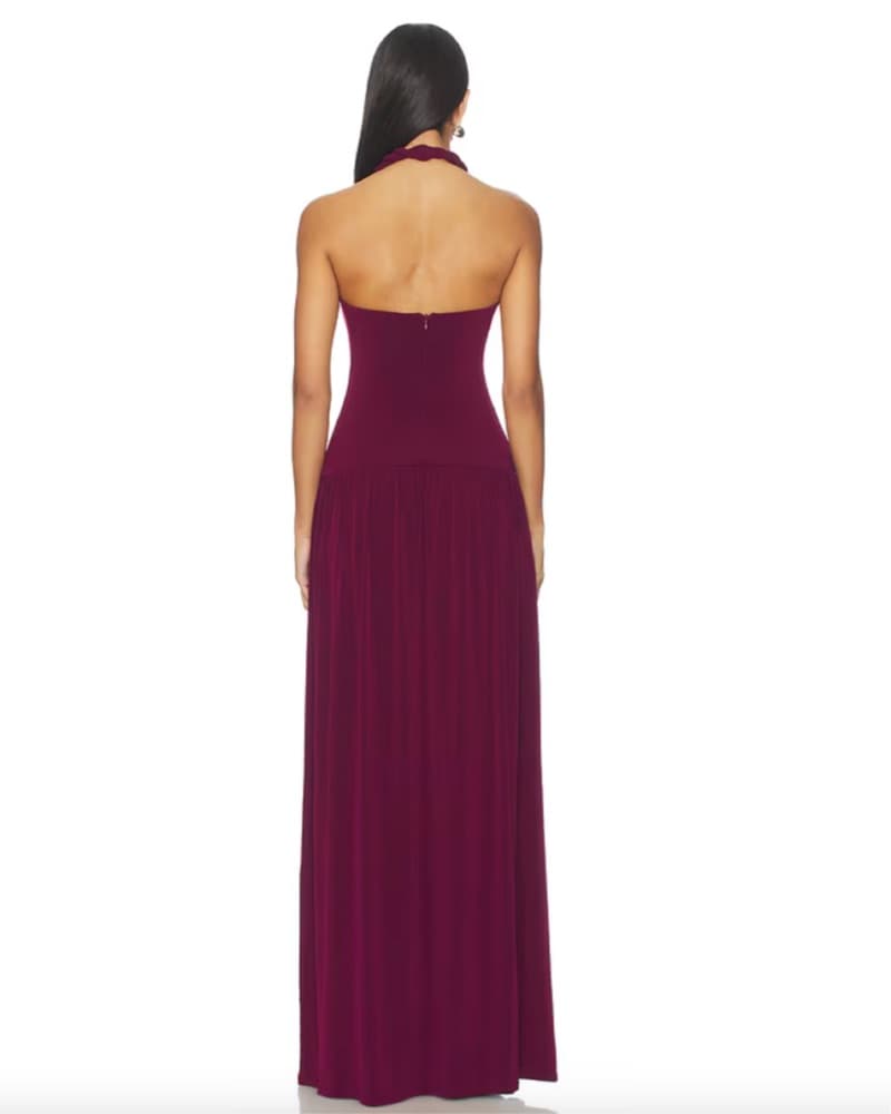 Lovers & Friends Megan Gown in Wine - Image 1