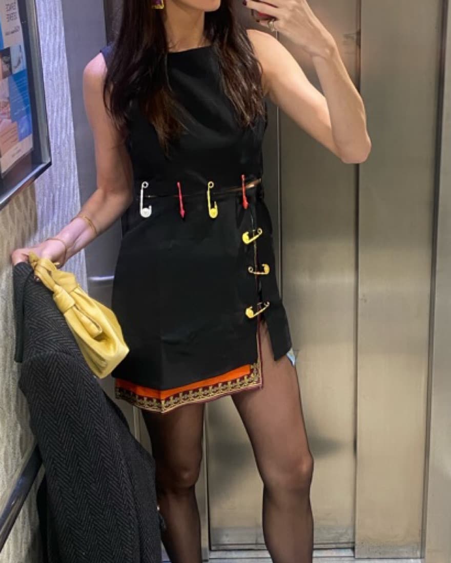 Safety Pin Mini Dress - Image 2