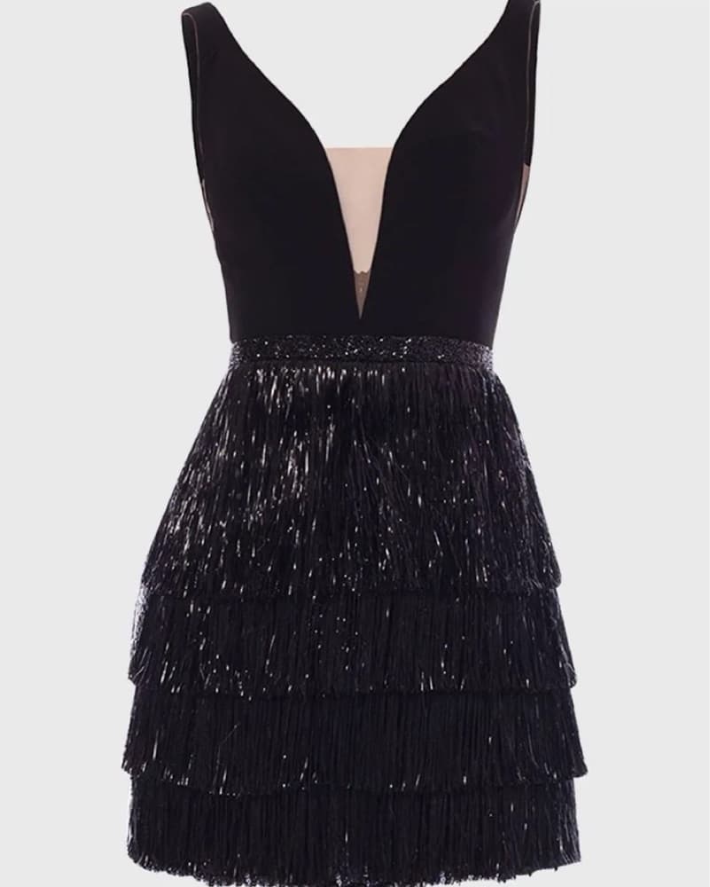 Helsi Colette Sequin Fringe Mini dress - Image 1