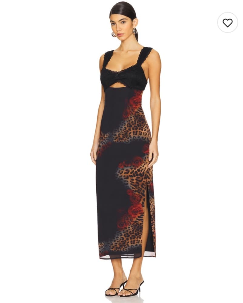 Leopard Print Midi Dress - Image 2