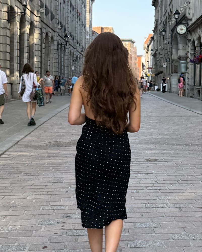 Zara Black Polka Dot Dress - Image 2