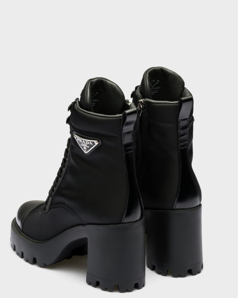 Prada Re-Nylon and leather booties - Image 3