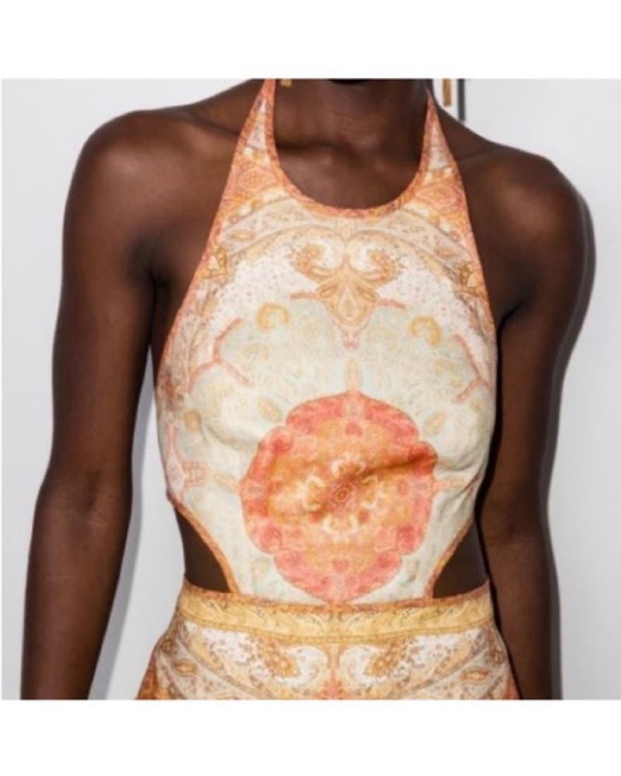 Zimmerman Halter Dress - White Lotus - Image 2