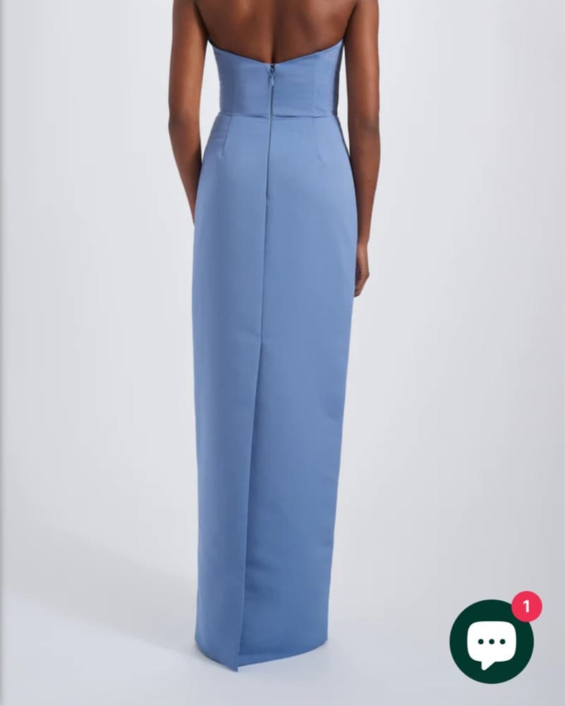 AMSALE Brixton Dress In Navy - Image 5