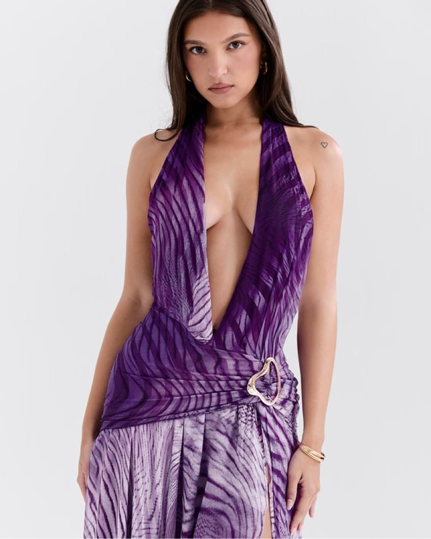 House Of CB Olessia Iris Orchid Maxi - Image 3