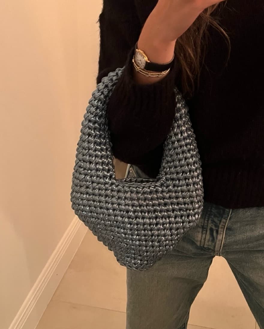 Metallic Crochet Bag - Image 3