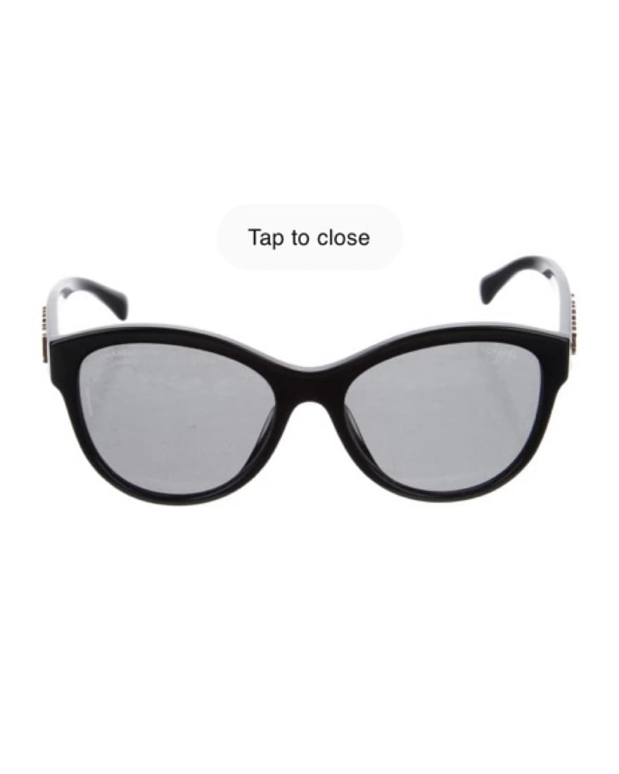 Chanel Black Sunglasses - Image 2