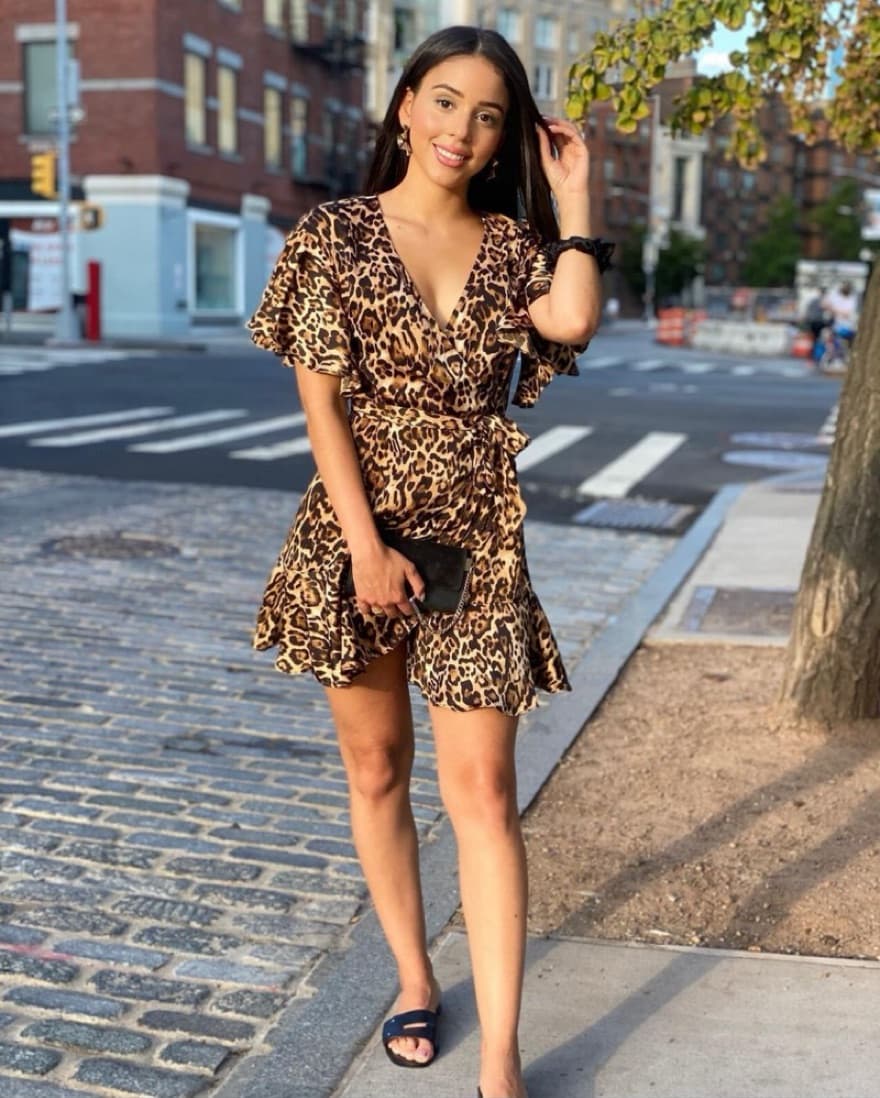 Bb Dakota Animal Print Wrap Dress  - Image 1