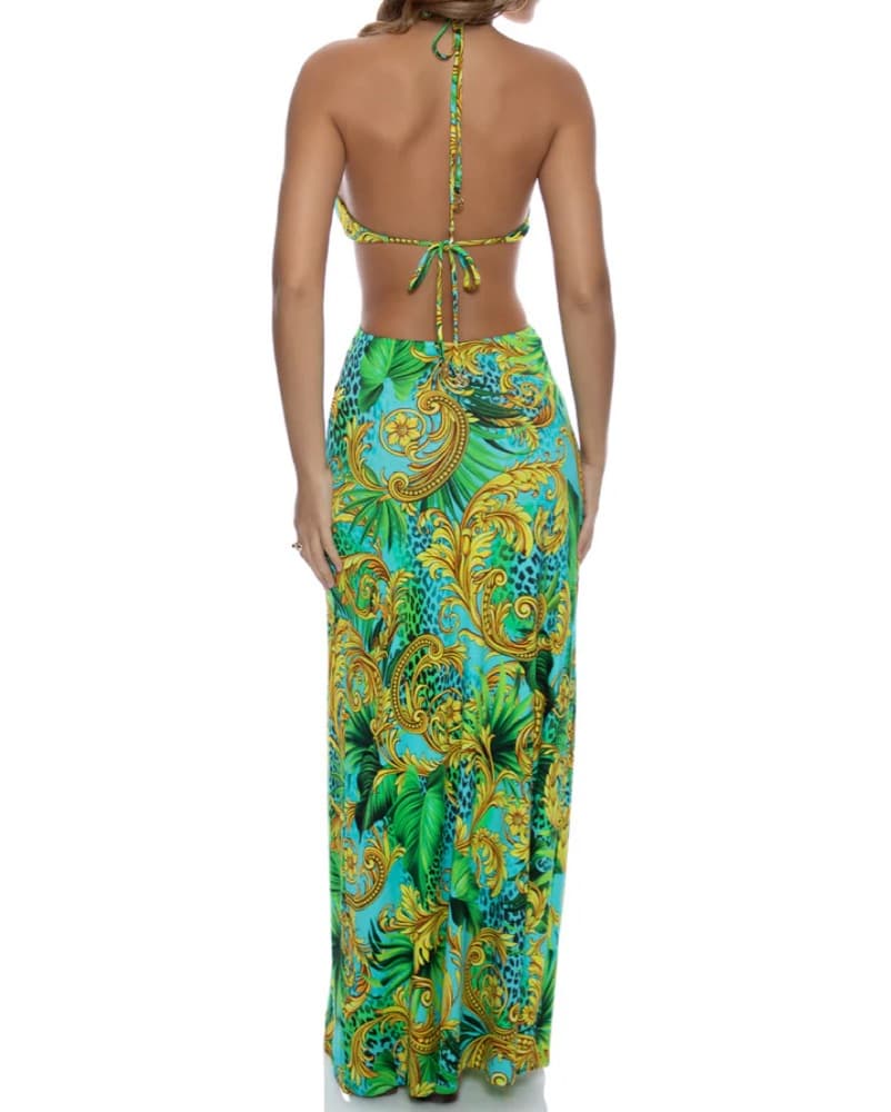 Luli Fama Palm Island Halter Dress - Image 3